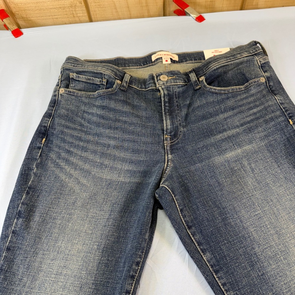 Lucky Brand Sweet Mid Rise Boot Ankle Jeans Blue Wash 14/32 7WP10666 NEW